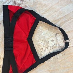 Red and Black Sports Bra